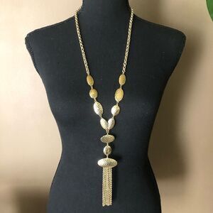 Erica Lyons Tassel Necklace in Gold tone